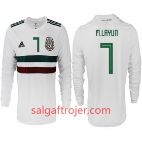 Mexiko Fodboldtrøjer M. LAYUN 7 Udebanesæt VM 2018 Langærmet